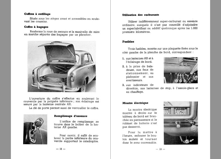 Notice d'utilisation Peugeot 403