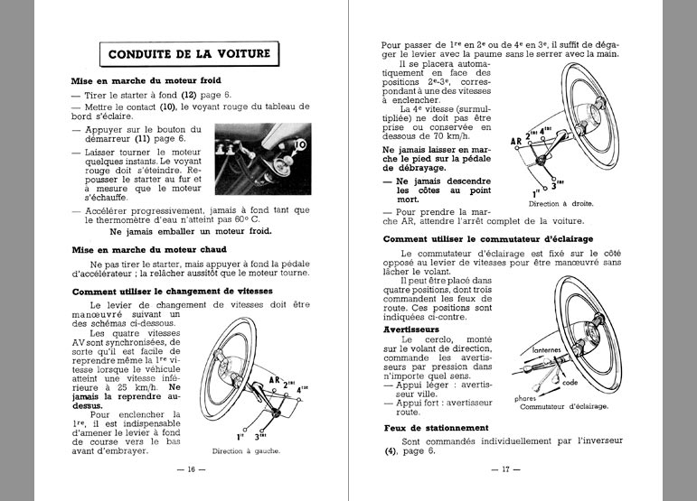 Notice d'utilisation Peugeot 403