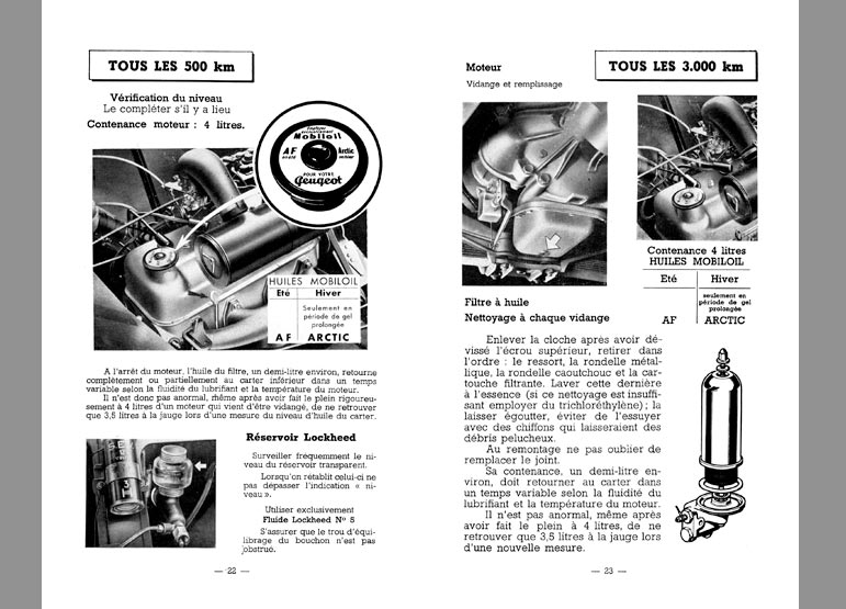 Notice d'utilisation Peugeot 403