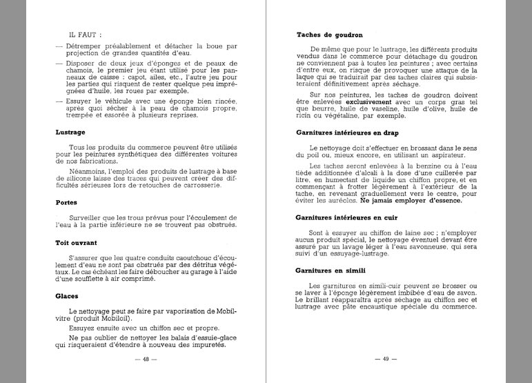 Notice d'utilisation Peugeot 403